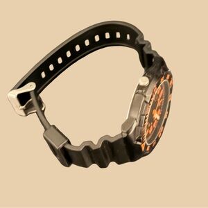 Dynamic Black and Orange Smartwatch